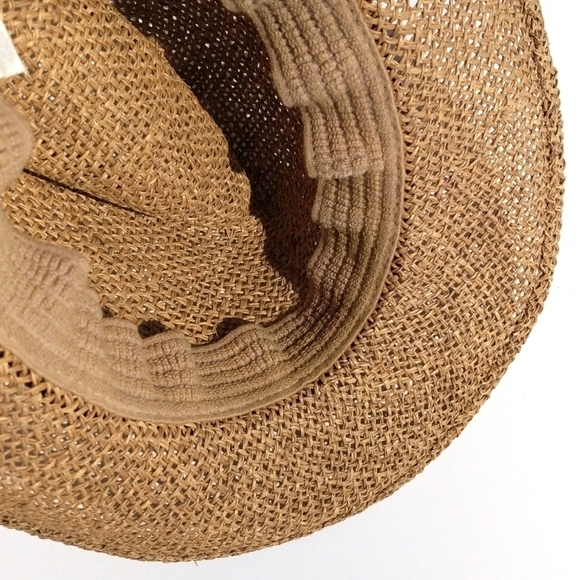 Walt Disney World 90's Vintage Fedora Style Straw Hat with Leather Band Brown - Picture 10 of 12